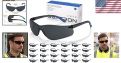 Lightweight Dark Lens Safety Glasses – 24 Pack Universal Fit for Men & Women