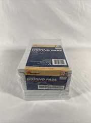 Lot of 12 Skilcraft Legal Size Writing Pads 5″x8″ 100 Sheet Pads Legal Unruled