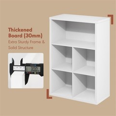 Pemberly Row 5-Cube Engineered Wood Media Storage Organizer in White