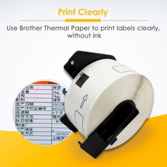 Compatible with Brother Labels DK-2205(62mm x 30.48m) DK-2210 DK-1241 DK-1201
