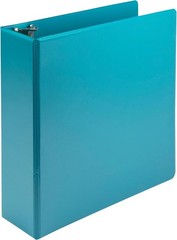 Vibrant Turquoise Plant-Based Binder, 3-Inch Capacity for Stylish Organization