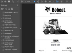 BOBCAT S530 SKID STEER LOADER MANUAL OPERATORS SERVICE REPAIR SHOP OWNERS PDF