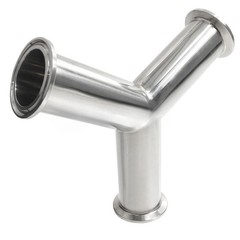 1.5″-4″ Tri Clamp Equal 3 Ways Y 304 Stainless Sanitary Ferrule Pipe Fitting