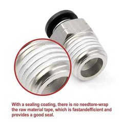 Pneumatic 3/8″ OD Tube x 1/4 NPT Male Connector Air Push to Connect Fitting 5Pcs