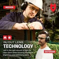 Anti Fog Safety Glasses Light Tint Scratch Resistant Protective Eyewear Men