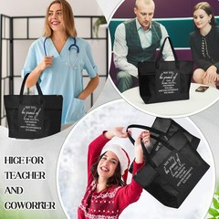 Paterr 4 Gifts Bag Bulk for 17.72 x 3.9 x 12.99 inches (L x W x H), Black