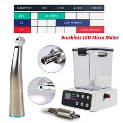 Dental LED Electric Micro Motor Brushless Motor / 1:1 Fiber Optic Handpiece ty