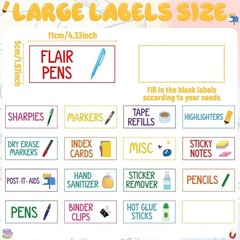 54Pcs Colorful Teacher Toolbox Labels for Classroom Organization & Decoration