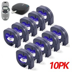 10PK Dymo Letratag Refill White Plastic for Dymo Label Maker LT-100T 100H 12mm