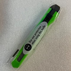 13 Point Snap Off Utility Knife With Pocket Clip Green