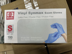 Two (2) Boxes Small Basic Vinyl Synmax Exam Gloves
