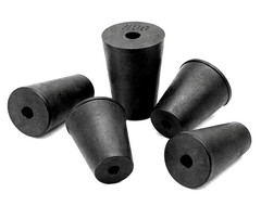 Solid Rubber Stoppers 1 Hole Laboratory Stoppers Various Sizes 10 per package
