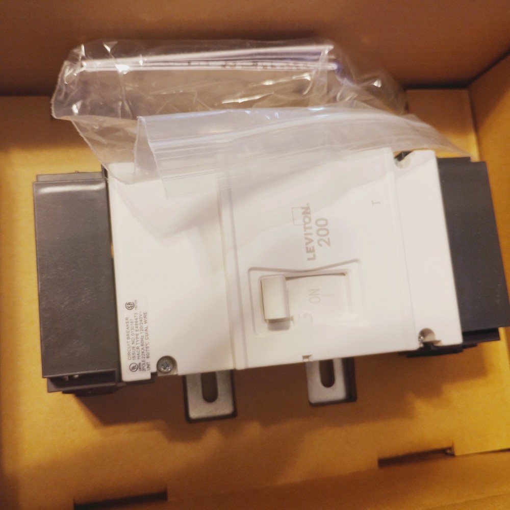 NEW Leviton LM200-T 200A 2-Pole Main Circuit Breaker, Thermal Magnetic