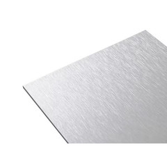 24 In. X 24 In. X 1/8 In. Thick Aluminum Composite ACM Brushed Silver Sheet