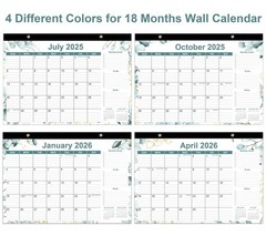 2026 Desk Calendar – 12 Months Calendars from January 17″ x 12″, Green Leaf