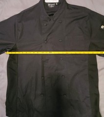Chef Works Black Short Sleeve Chef Coat Jacket Med. – Polycotton Workwear Coat
