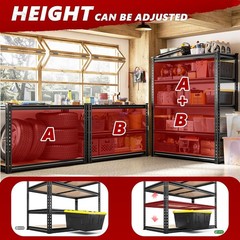 REIBII 5-Tier Heavy Duty Storage Shelves 2400LBS Capacity
