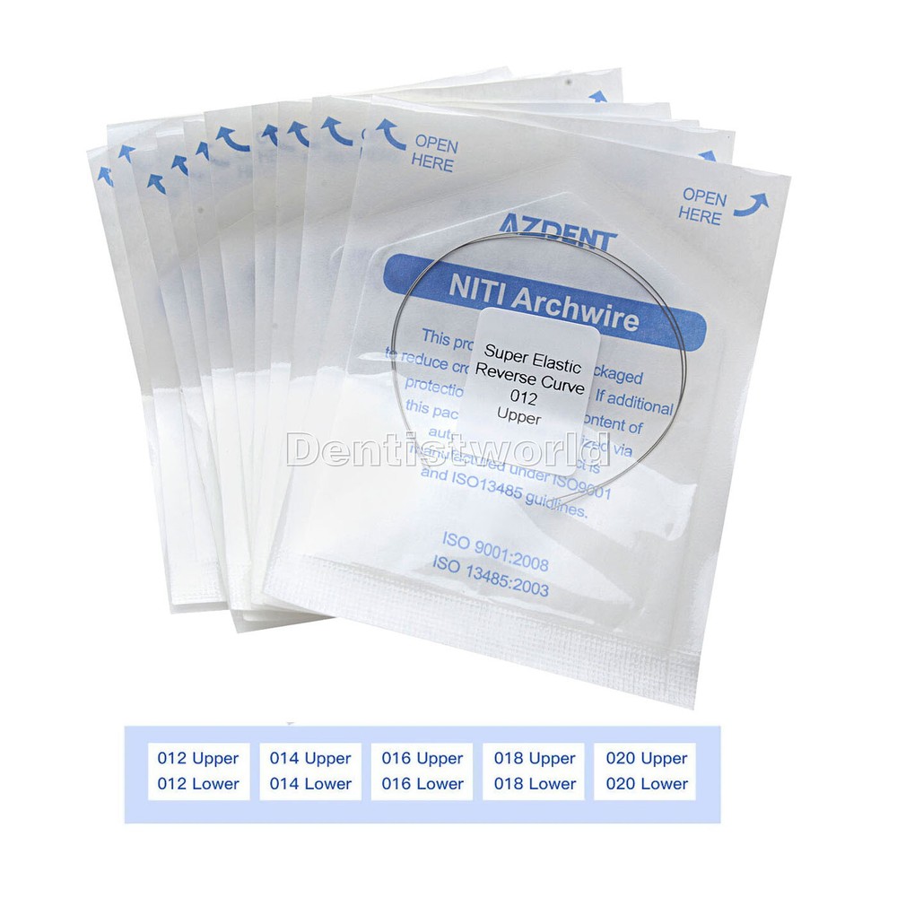 AZDENT Dental Orthodontic Super Elastic Niti Arch Wires Round Reverse Curve