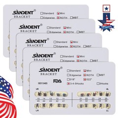10 Packs Brackets dentales de ortodoncia Mini Roth 022 Ganchos 345