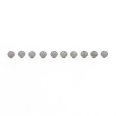 US 100Pcs Dental Ortho Lingual Buttons Ceramic/Metal Bondable Round Mesh Base