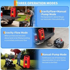 15 Gallon Fuel Can with Pump 10FT Hose Wheeled Gas Diesel Transfer Tank Caddy