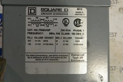 SQUARE D 1 Phase 0.75 KVA Encapsulated Transformer 750SV43F 240 120 to 24 12 V
