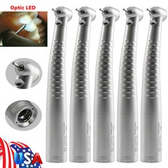 1-5* Dental High Speed Fiber Optic LED handpiece Standard Head/ 6Hole Coupler Dr