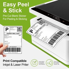 Premium 8.5×5.5 Half Sheet Shipping Label Self Adhesive 2 Per Sheet Laser Inkjet