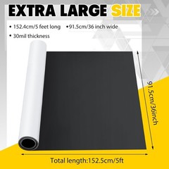 Blank White Surface Magnet Sheets 36 Inch x 5 Feet, 30 Mil Magnetic Roll Prin…