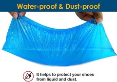 200 Pack Recyclable Disposable Shoe Covers Waterproof Non Slip Large Size