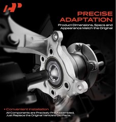 Front Left Steering Knuckle & Wheel Bearing Hub Assembly for Hyundai Elantra
