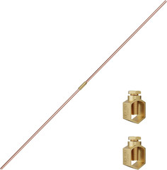 – 8Ft Ground Rod – UL Listed 5/8” Bonded Electrical Copper Grounding Bar for Si