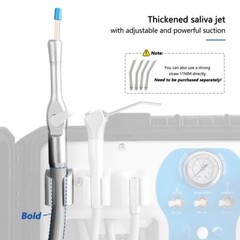 Portable Dental Delivery Unit Rolling Mobile Case Air Compressor Suction System