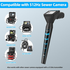 512Hz Pipe Locator Underground Pipe Detector 3in Screen Rechargeable Carry Case