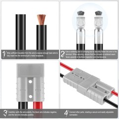 Connector 4PCS,50Amp 12V to 36V Battery Quick Connect/Disconnect Connector Wi…
