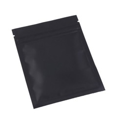Multiple Sizes Double-Sided Matte Black Foil Mylar Flat Zip Lock Pouch Bag B01