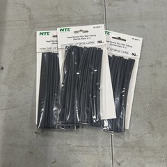 NTE Electronics HS-ASST-1 Heat Shrink Assortment Black 6″ Length 24pcs **3 Packs