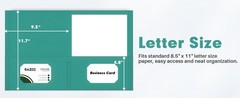 Two Pocket Folders, 50 Pack 2 Pocket Folders Fit Letter Size Paper, Paper