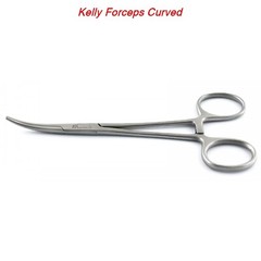 Kelly Hemostat Forceps 5.50″ Curved Surgical Dental Instruments German Grade