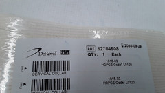 DeRoyal Cervical Collar REF 1018-03 exp 2035