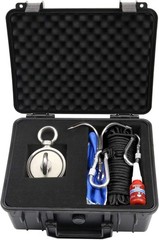 1000LBS Fishing Magnet Kit Force Rope Carabiner Heavy Duty 65FT Rope with Case