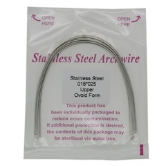 100Pcs Dental Ortho Arch Wire Round/Rectangular Stainless Steel Ovoid/Natural