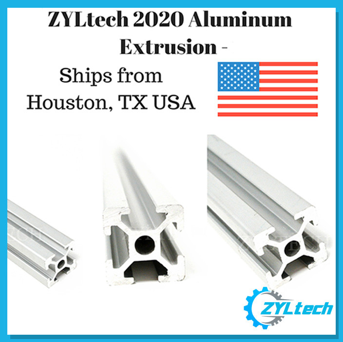 ZYLtech 2020 Aluminum T-Slot Aluminum Extrusion – 600mm CNC 3D Printer (Silver)