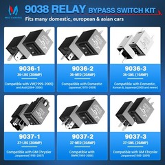 MICTUNING 9038 Relay Bypass Switch Relay Tester, Relay Bypass Switch Kit -6 PACK