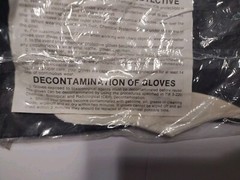 RARE SEALED 1 PAIR US MILITARY PPE CHEMICAL PROTECTIVE GLOVE BIOLOGICAL SUIT