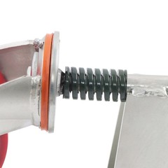 U-Shaped Bolts 8 Inch Gate Castor Wheels 800lbs 360 Degree Red Fence Gate Wheel
