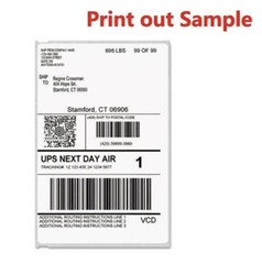 6 Rolls 4″ x 6″ Zebra 2844 Eltron ZP450 Direct Thermal Shipping 1500 Labels