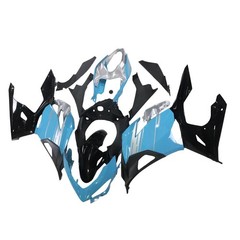 Blue Silver Full Fairings Kit for Kawasaki Ninja 400 EX400 2018-2023 ABS Plastic