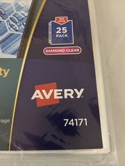 Clear High-Capacity Sheet Protectors Hold 50 Sheets HW 25 Pages Avery 74171