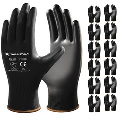 Ultra-Thin PU Coated Work Gloves-12 Pairs,Excellent Grip,Nylon Shell Black Po…
